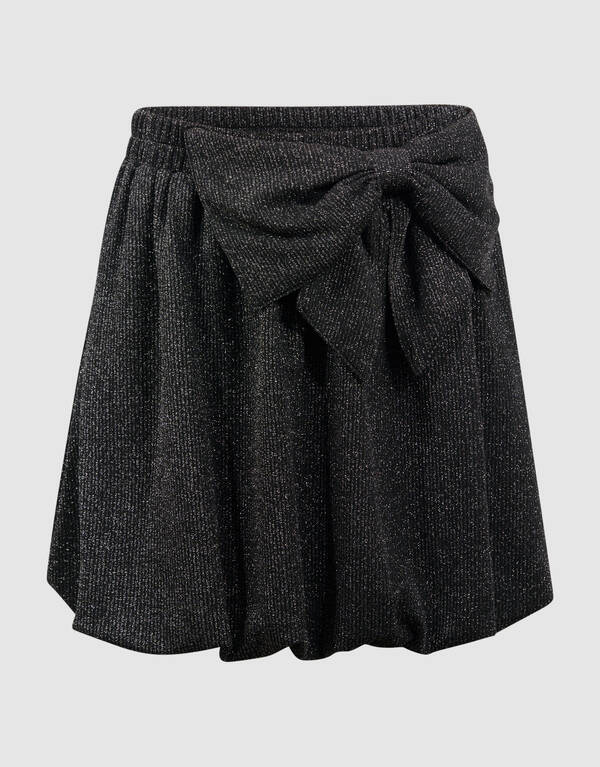 Minirock mit Glitzerschleife in Schwarz SHOEBY GIRLS