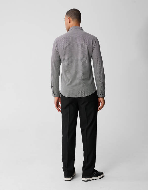 Bedrucktes Logo-Hemd, gebrochenes Wei&szlig; SHOEBY MEN