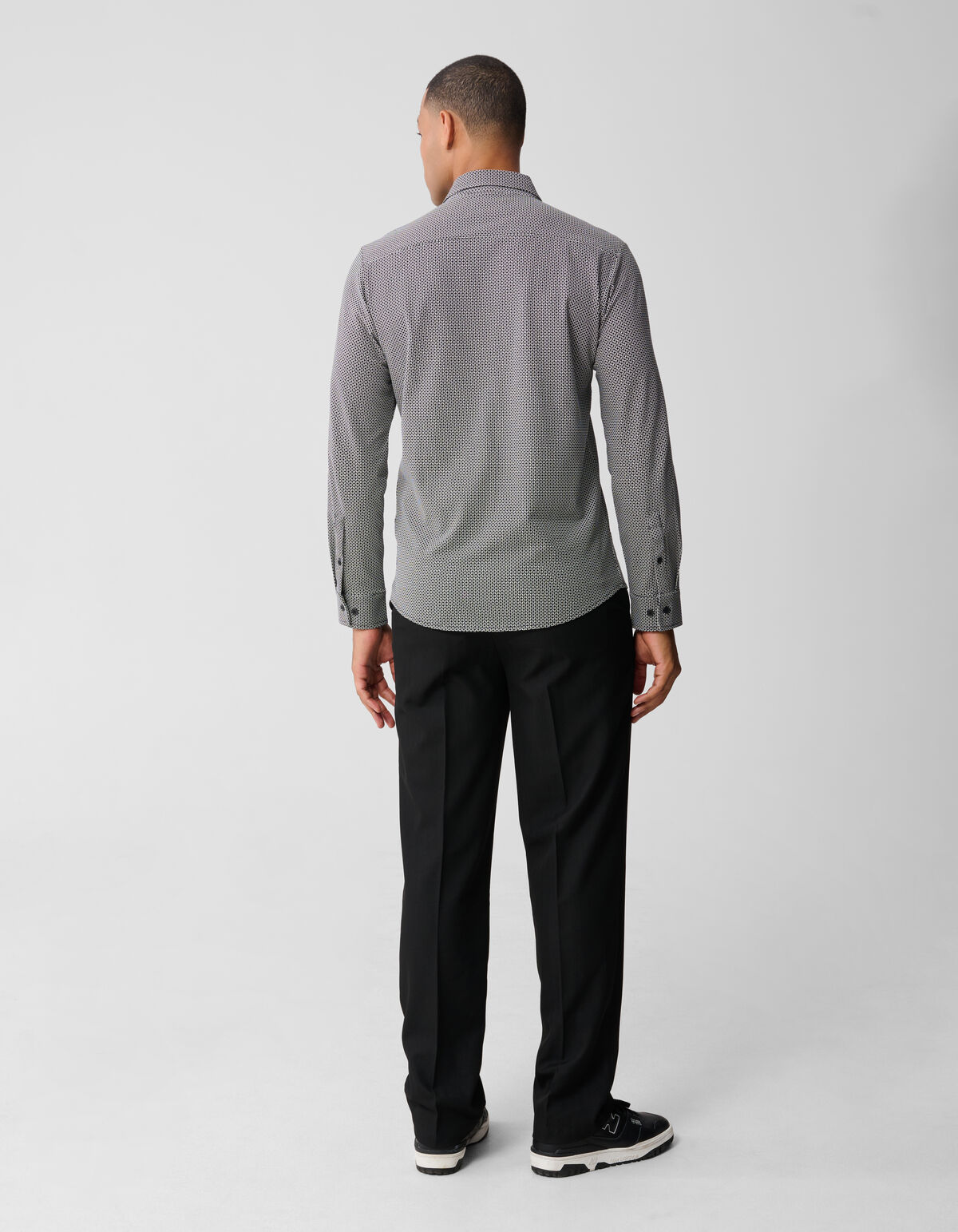 Bedrucktes Logo-Hemd, gebrochenes Wei&szlig; SHOEBY MEN