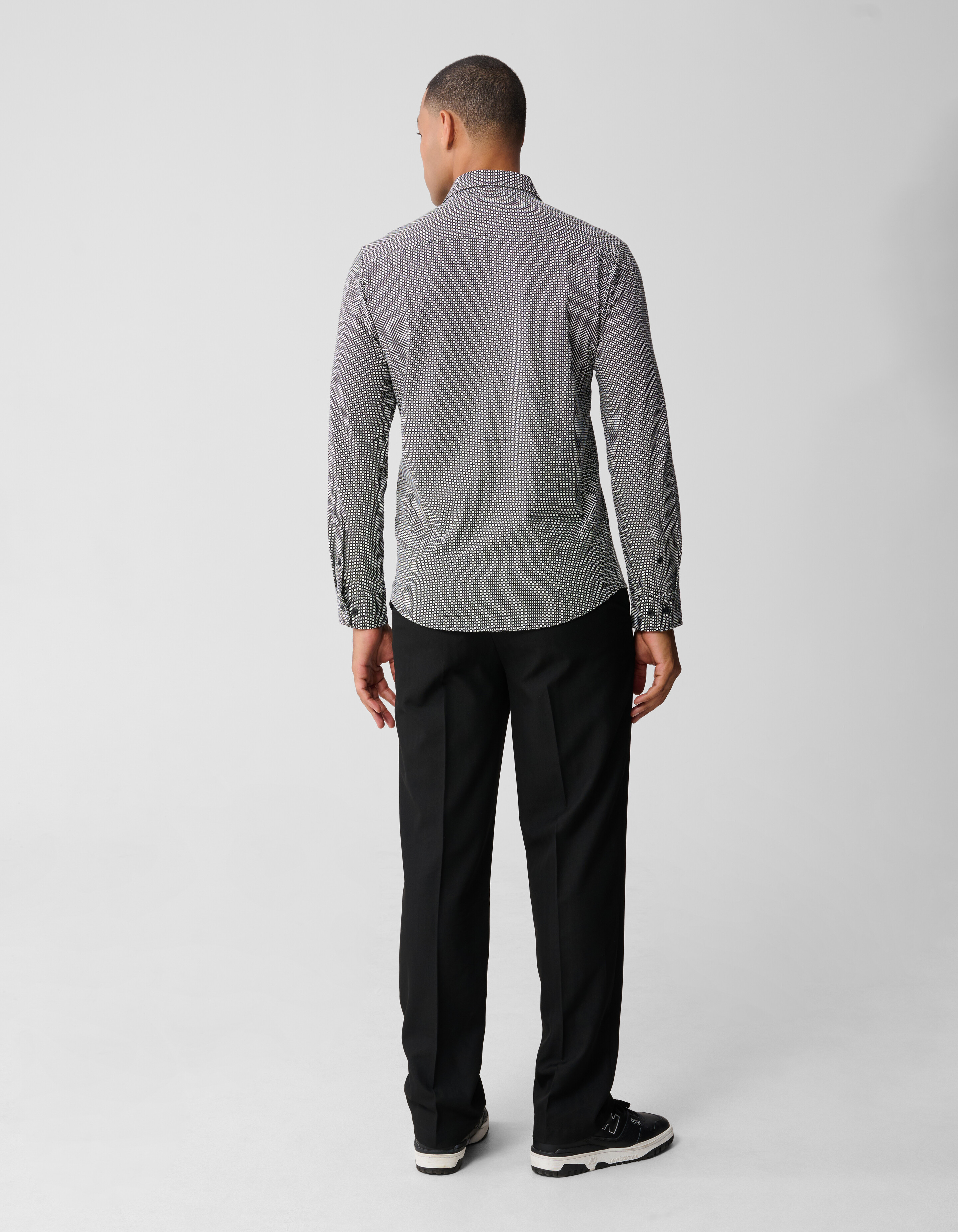 Bedrucktes Logo-Hemd, gebrochenes Wei&szlig; SHOEBY MEN