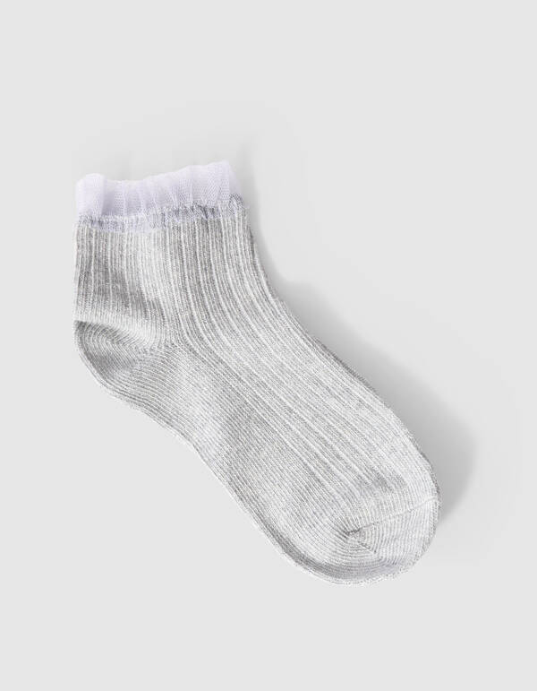 Ruffle-Socken Grau SHOEBY ACCESSOIRES