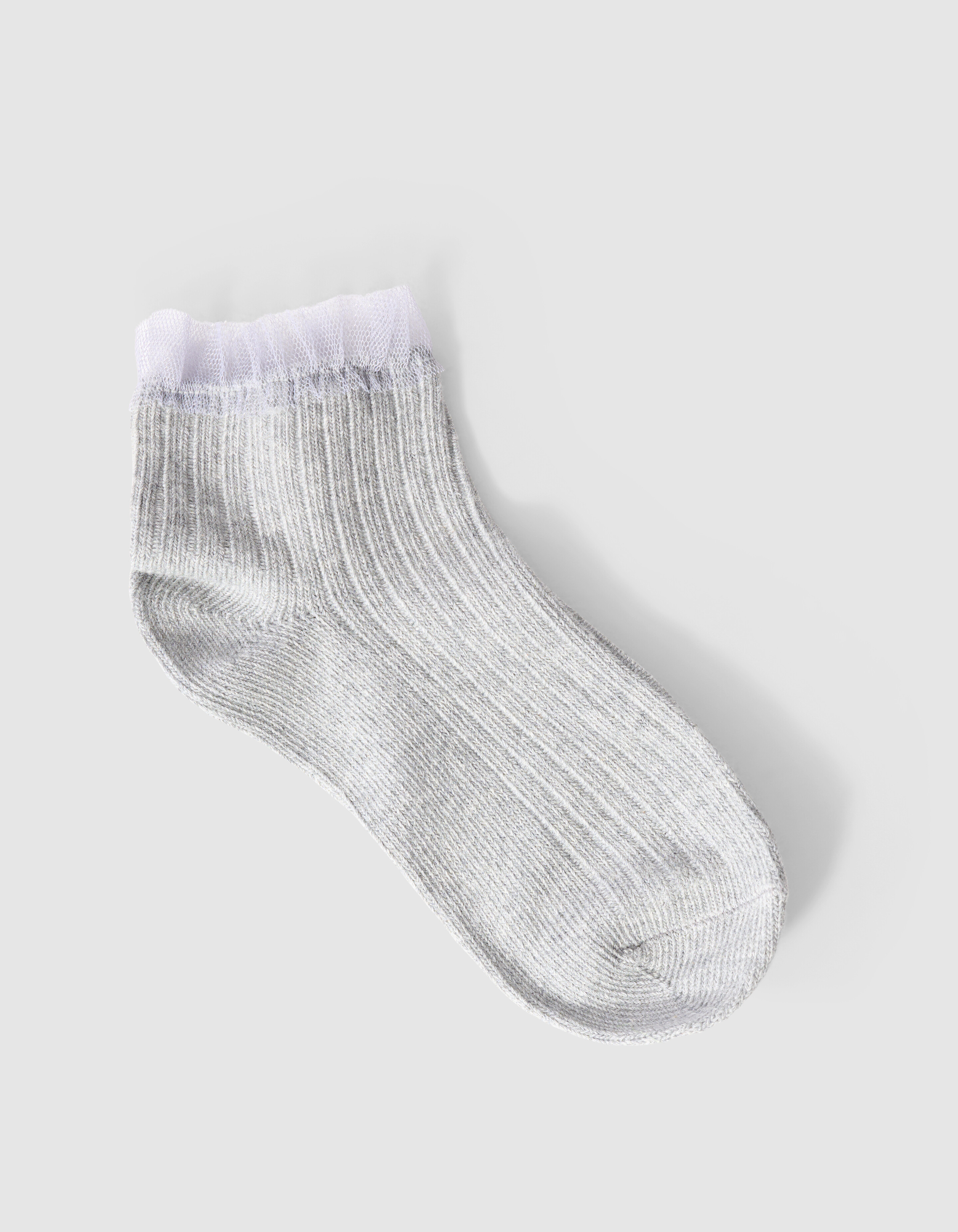 Ruffle-Socken Grau SHOEBY ACCESSOIRES
