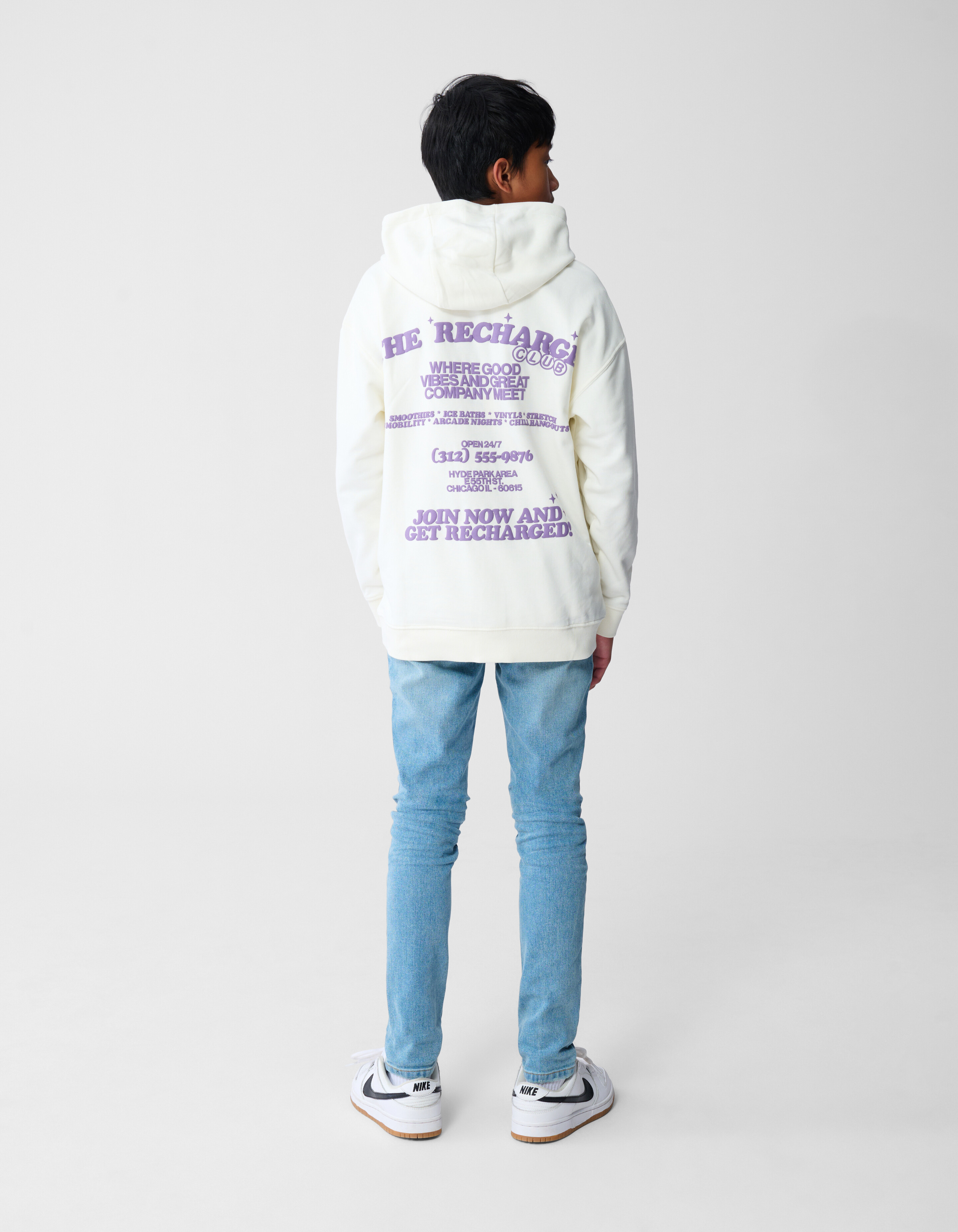 Recharged Artwork Hoodie Off White SHOEBY BOYS