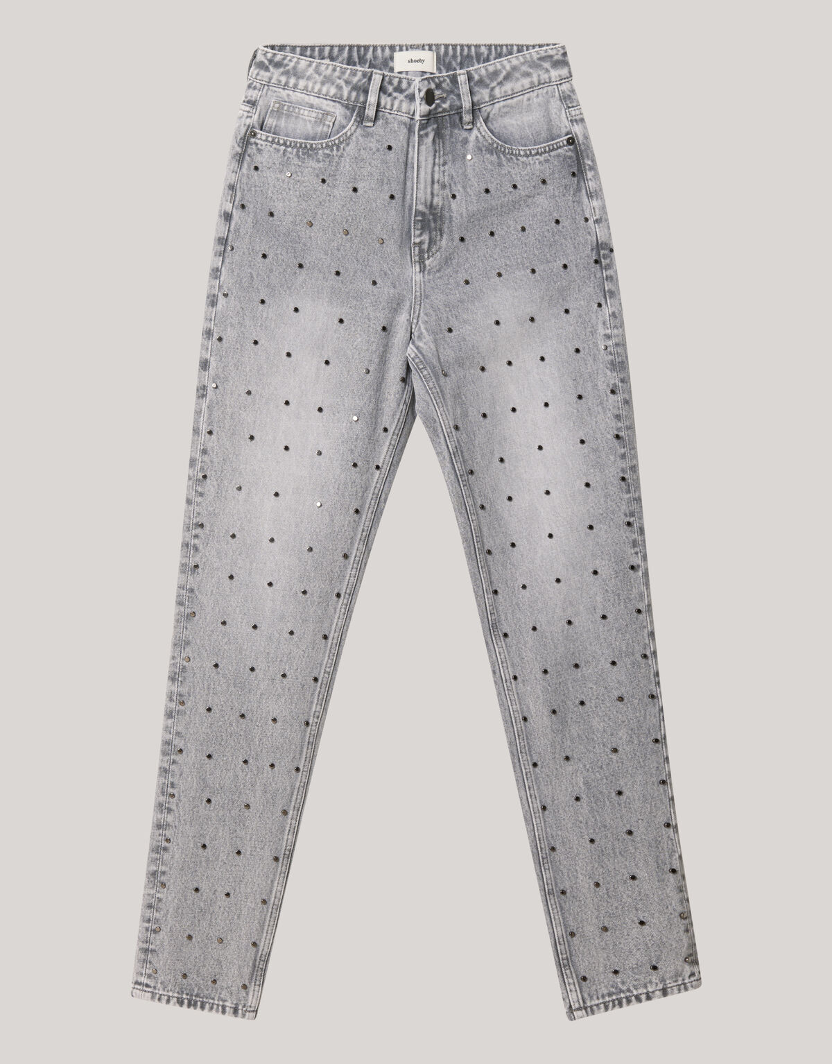 Nieten Jeans mit taillierter Passform Grau SHOEBY WOMEN