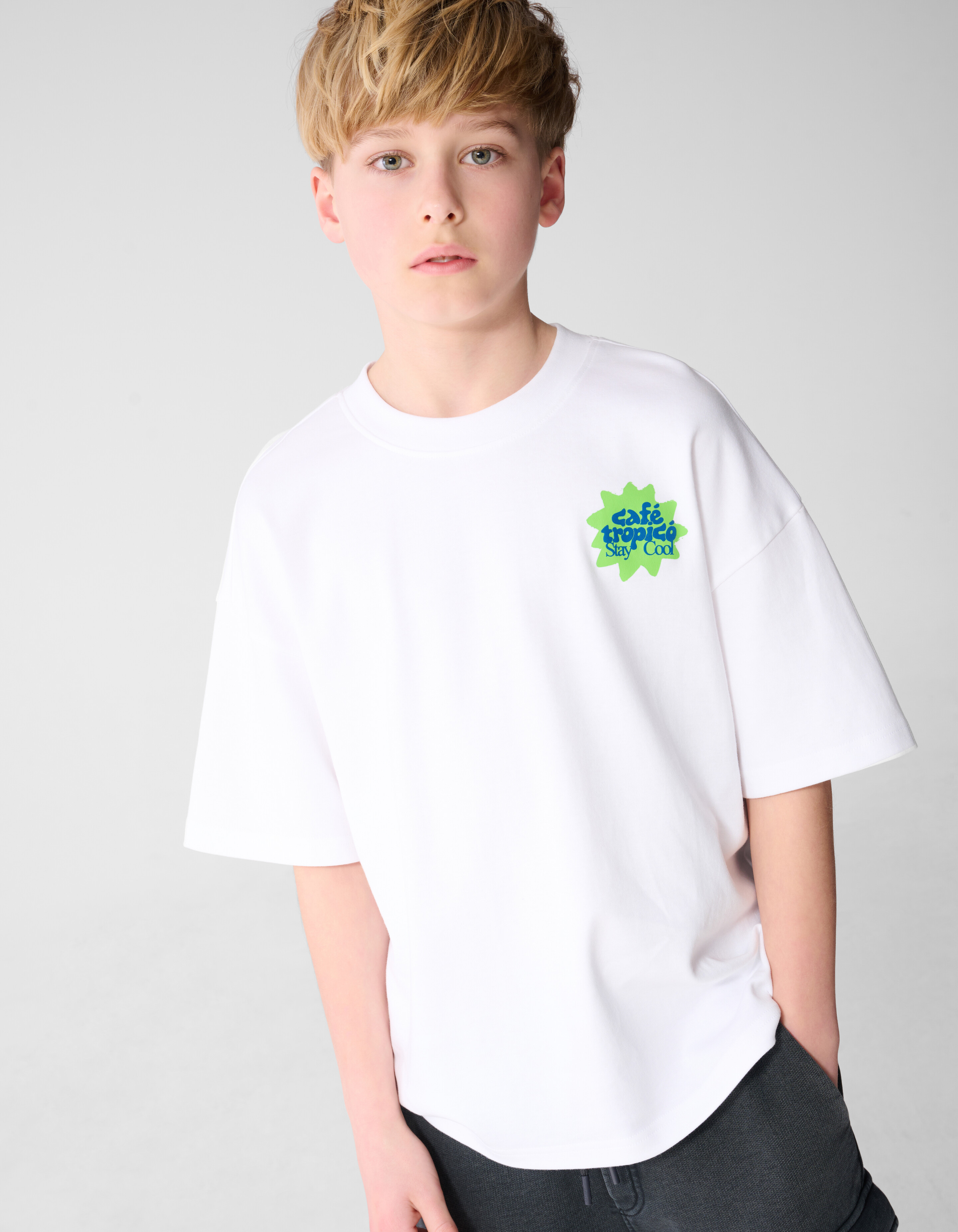 Stay Cool Artwork T-Shirt Wei&szlig; SHOEBY BOYS