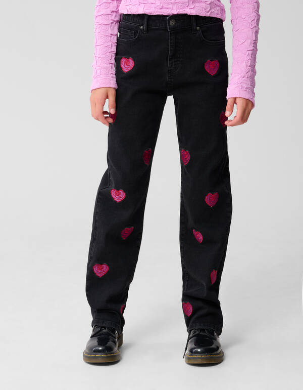 Jeans mit geradem Schnitt Rose Schwarz SHOEBY GIRLS