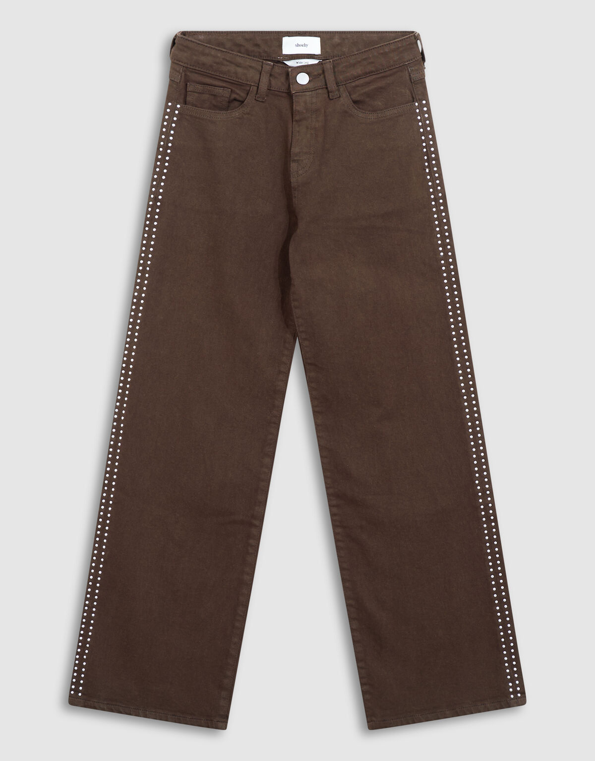 Stud Wide Leg Fit Jeans Braun SHOEBY GIRLS