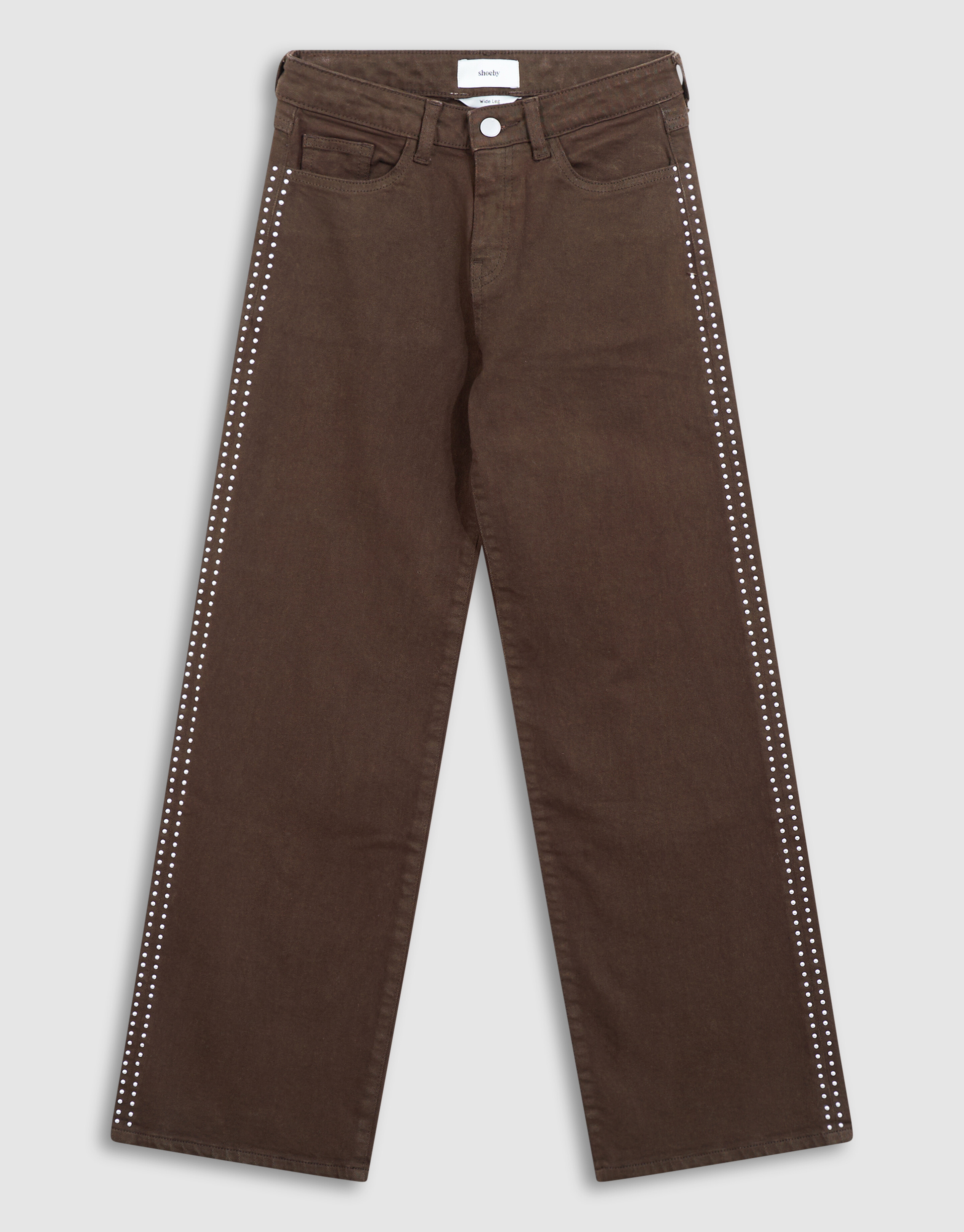 Stud Wide Leg Fit Jeans Braun SHOEBY GIRLS