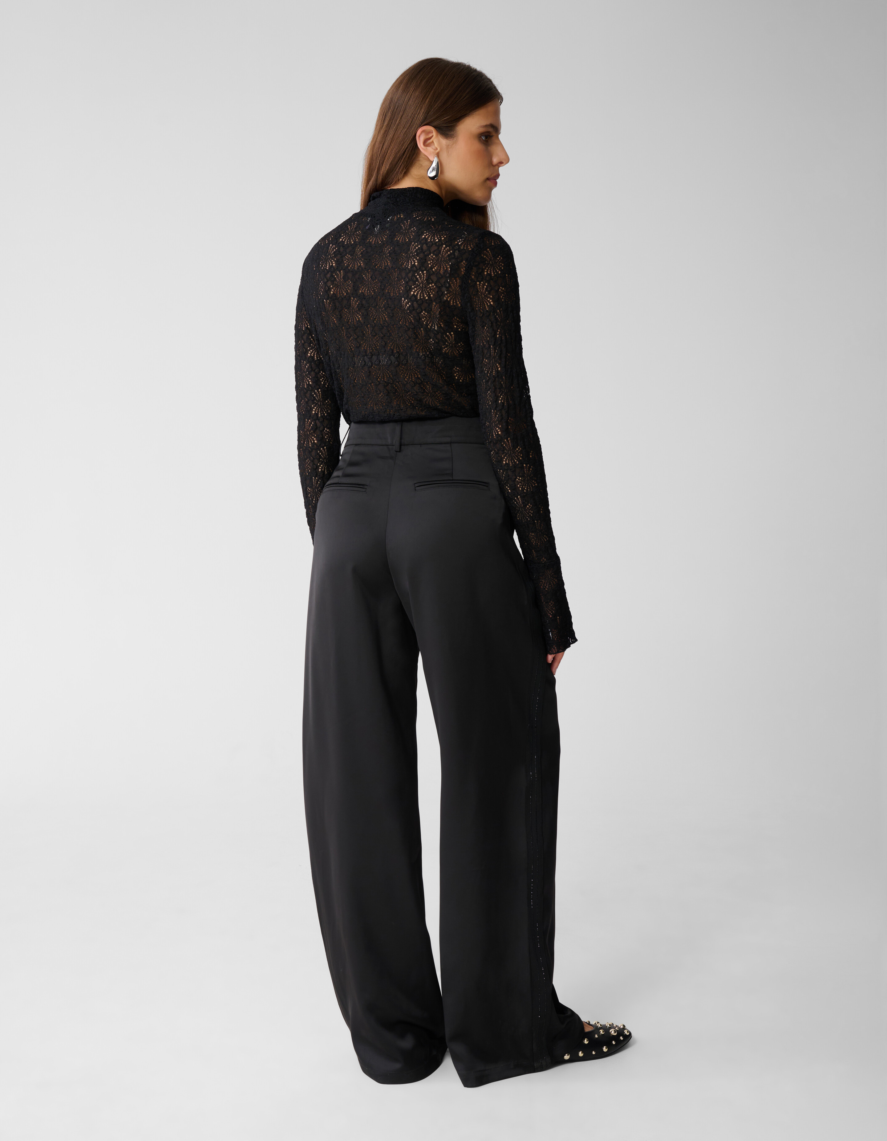 Satinhose Schwarz von Mieke SHOEBY WOMEN