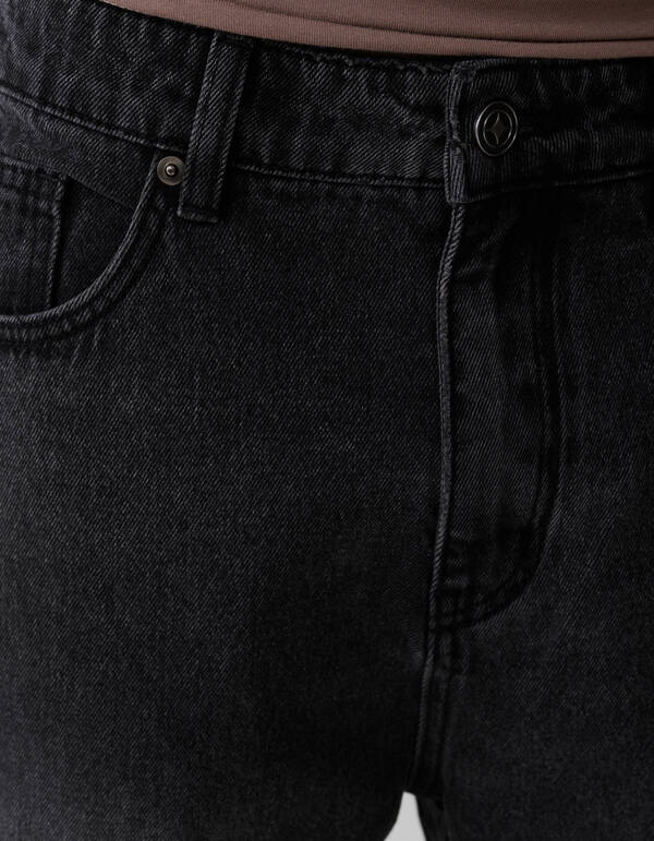 Baggy Fit Jeans Dunkelgrau L34 SHOEBY MEN