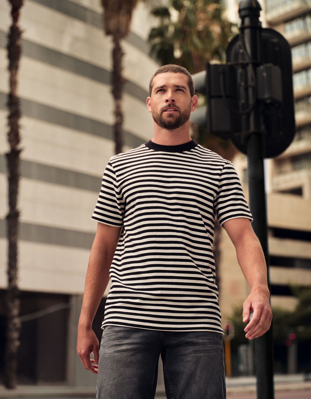 Gestreiftes T-shirt Off White SHOEBY MEN