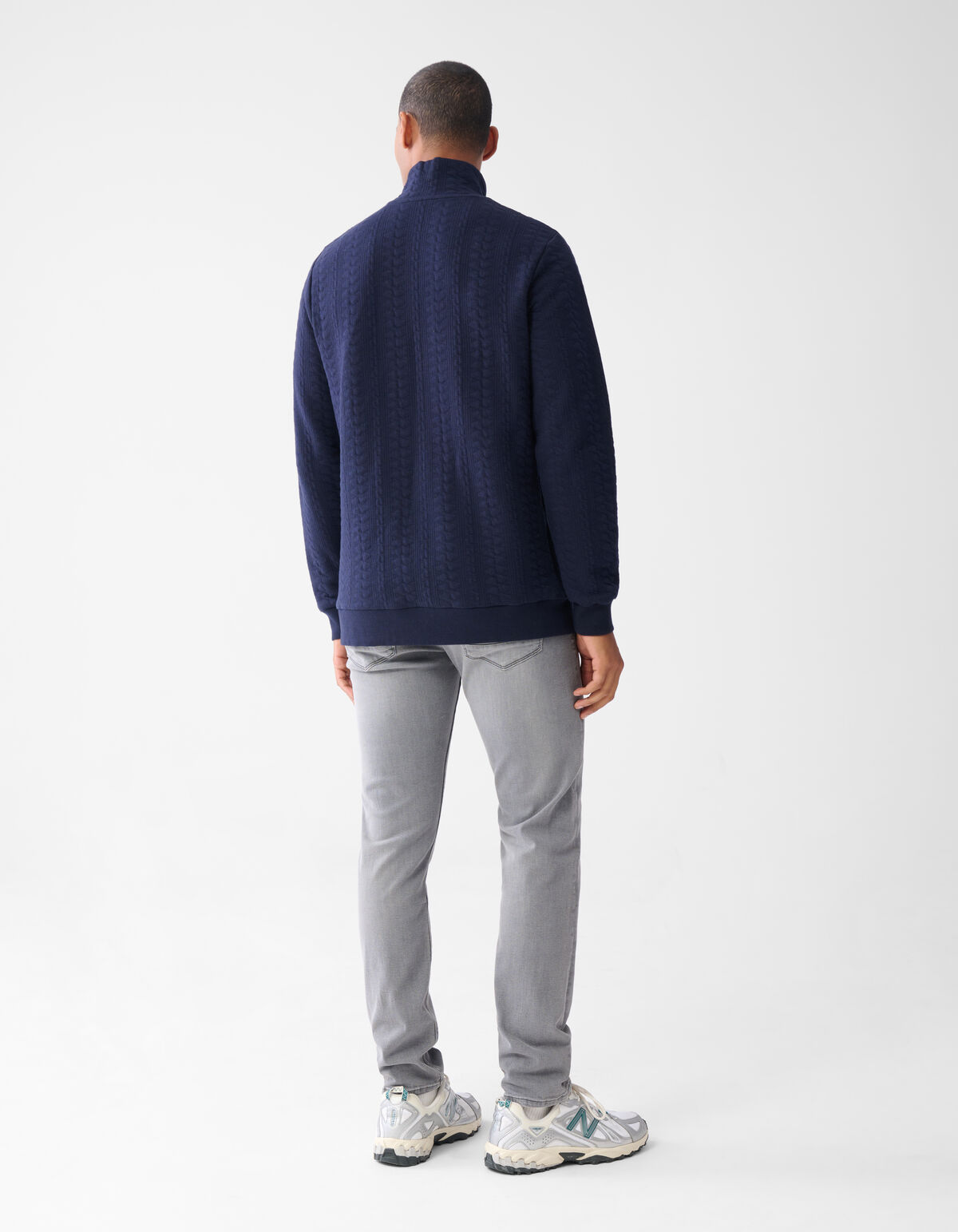 Pullover mit Rei&szlig;verschluss Dunkelblau SHOEBY MEN
