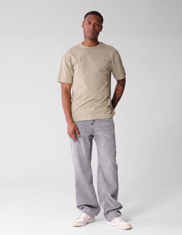 Twill-Grafik-T-Shirt Hellgr&uuml;n SHOEBY MEN