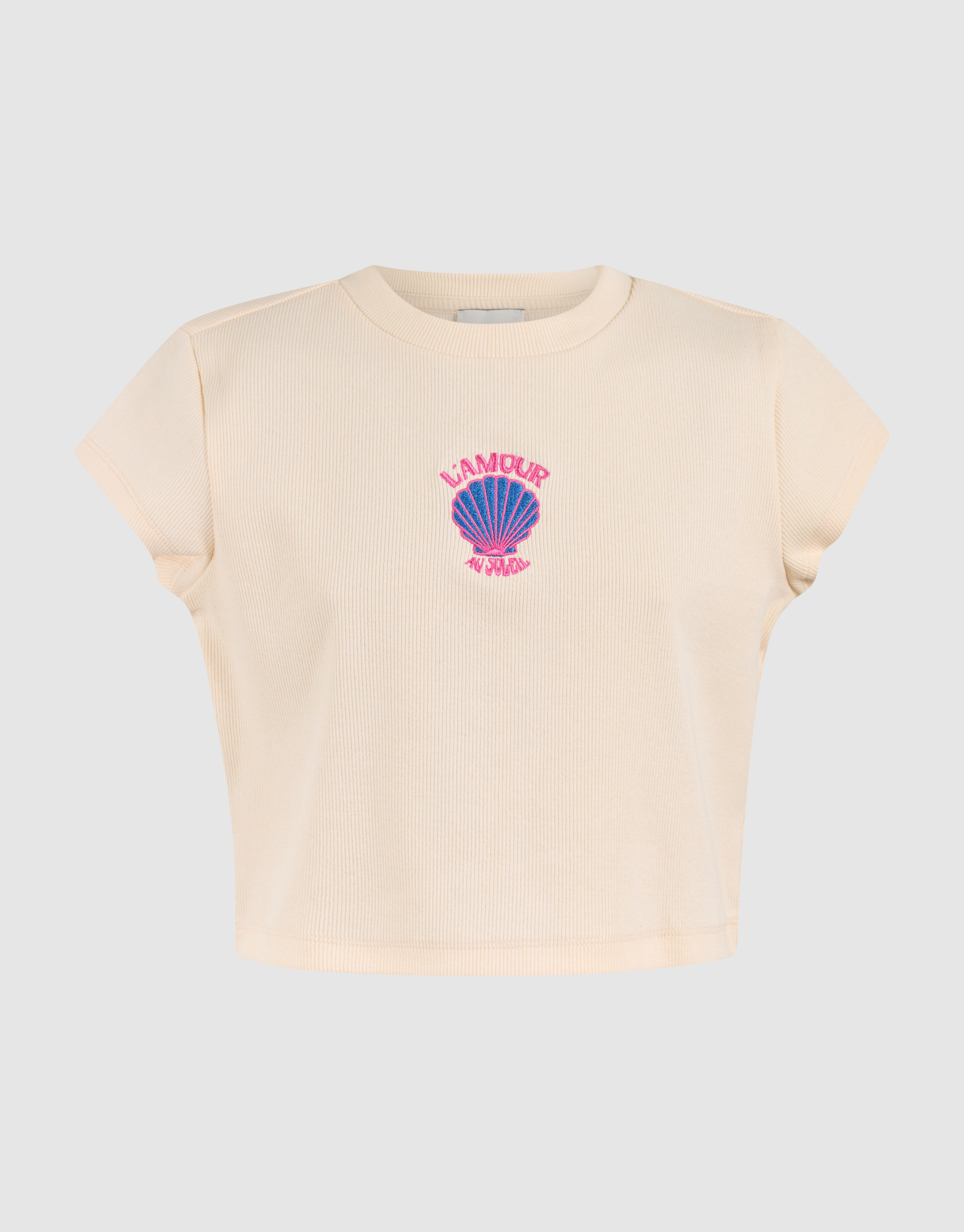 L'amour Crop Top Off White SHOEBY GIRLS