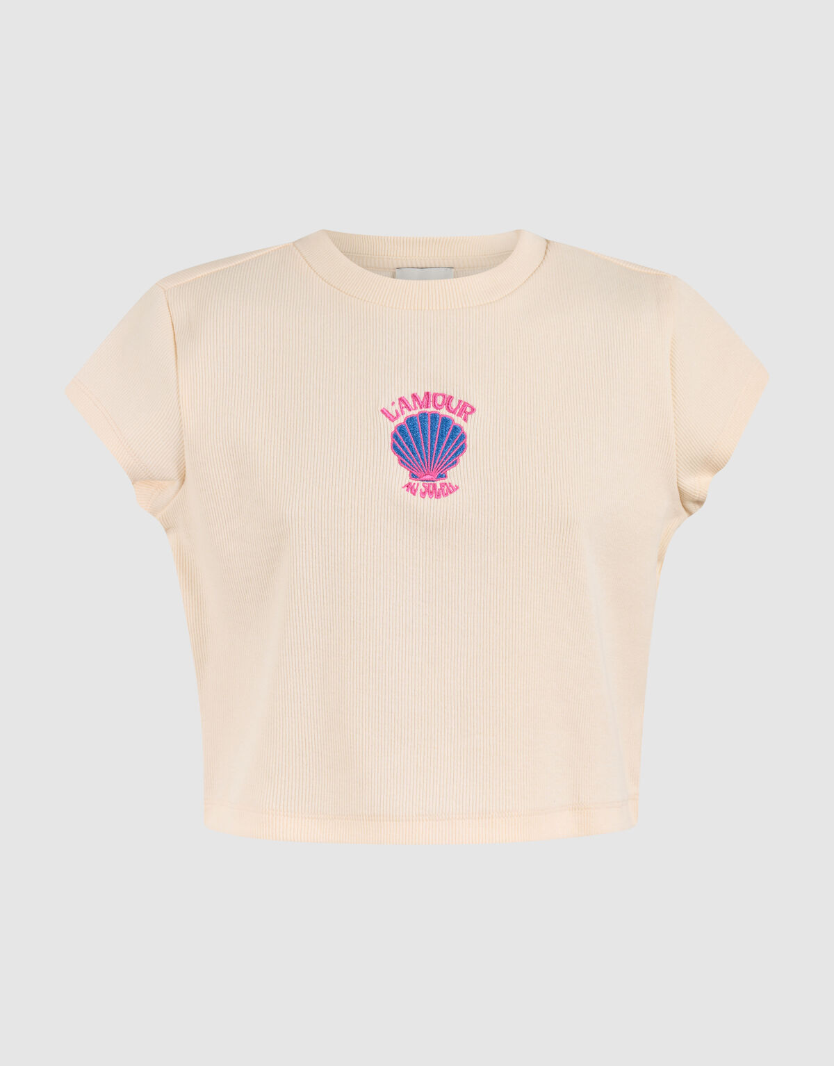 L'amour Crop Top Off White SHOEBY GIRLS