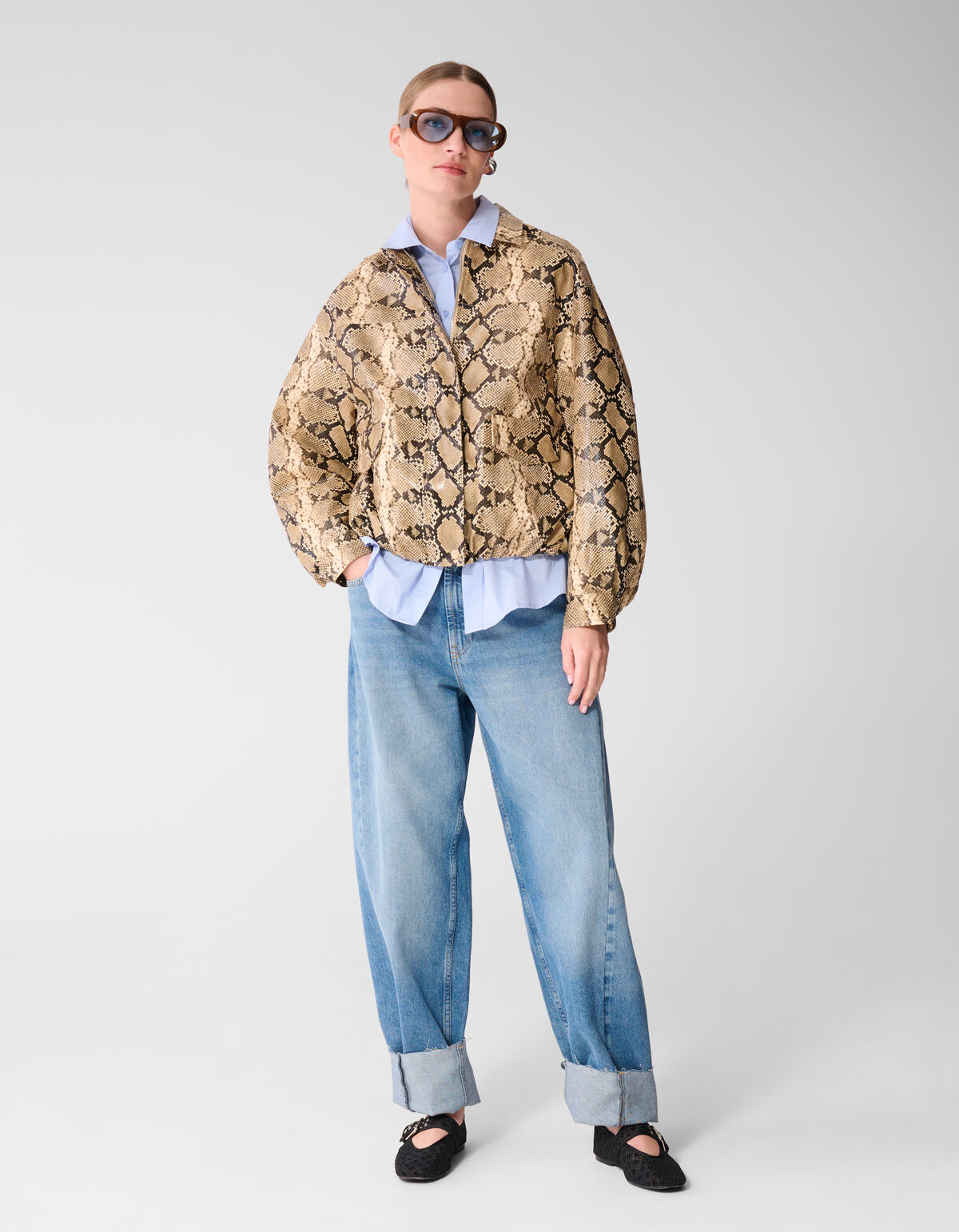 Oversized Snake Jack Hellbraun SHOEBY WOMEN