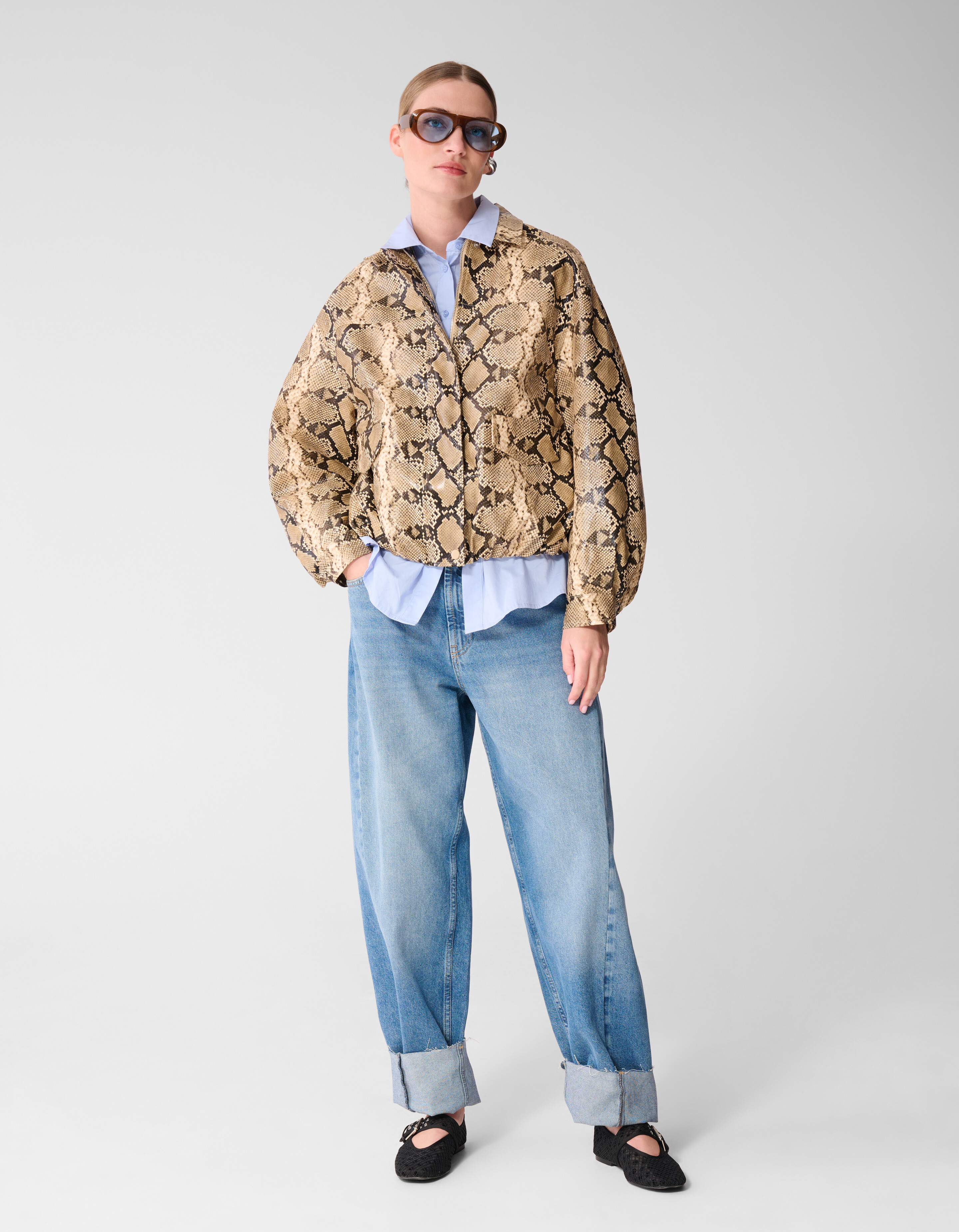 Oversized Snake Jack Hellbraun SHOEBY WOMEN