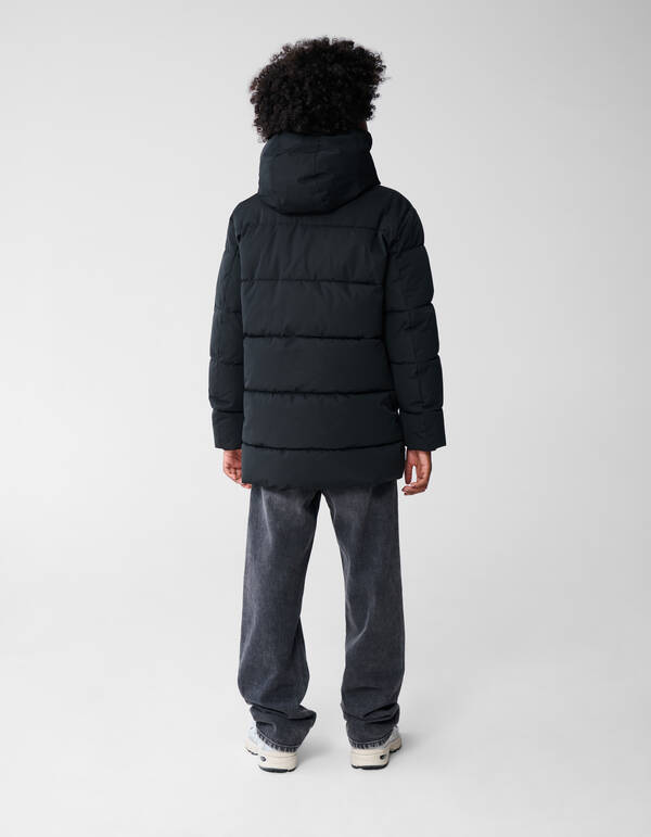 Lange Pufferjacke Schwarz SHOEBY BOYS