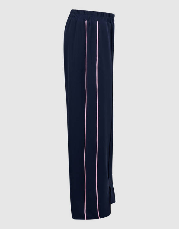 Sporty Piping Wide Leg Fit Hose Dunkelblau SHOEBY GIRLS