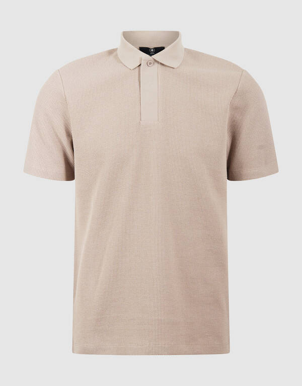 Waffel Polo Hellbraun SHOEBY MEN