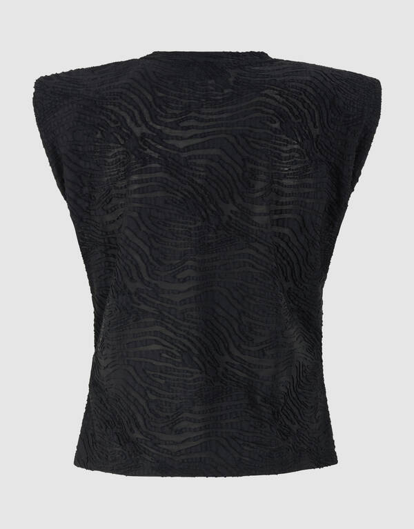 Zebra Organic Top Schwarz SHOEBY WOMEN