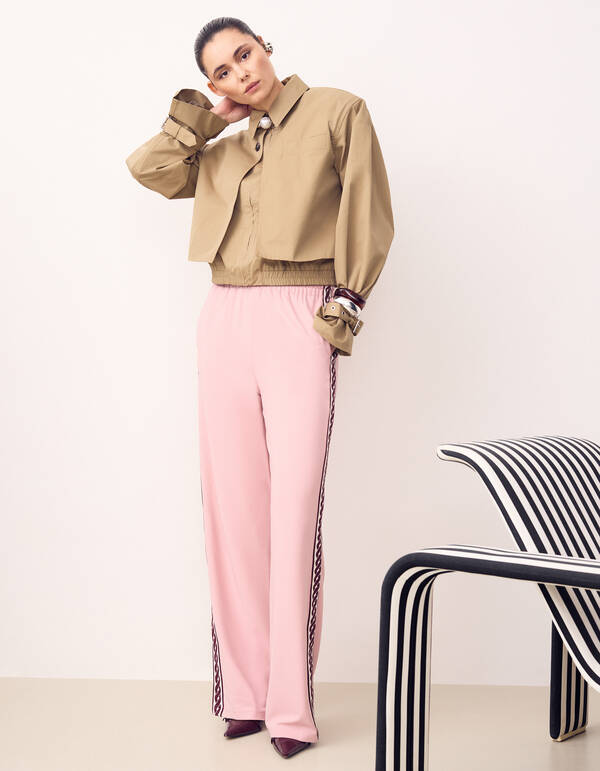 Swirl Weit geschnittene Hose Rosa SHOEBY WOMEN