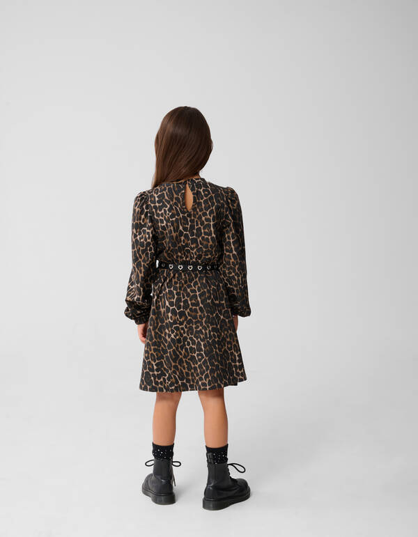 Gedrucktes Leopardenkleid Braun SHOEBY GIRLS