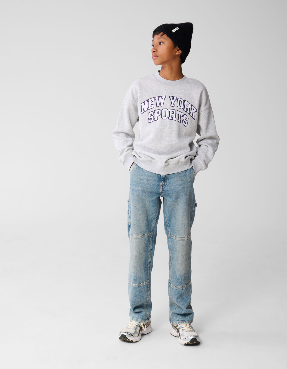 New York Kunstwerk Pullover Hellgrau SHOEBY BOYS