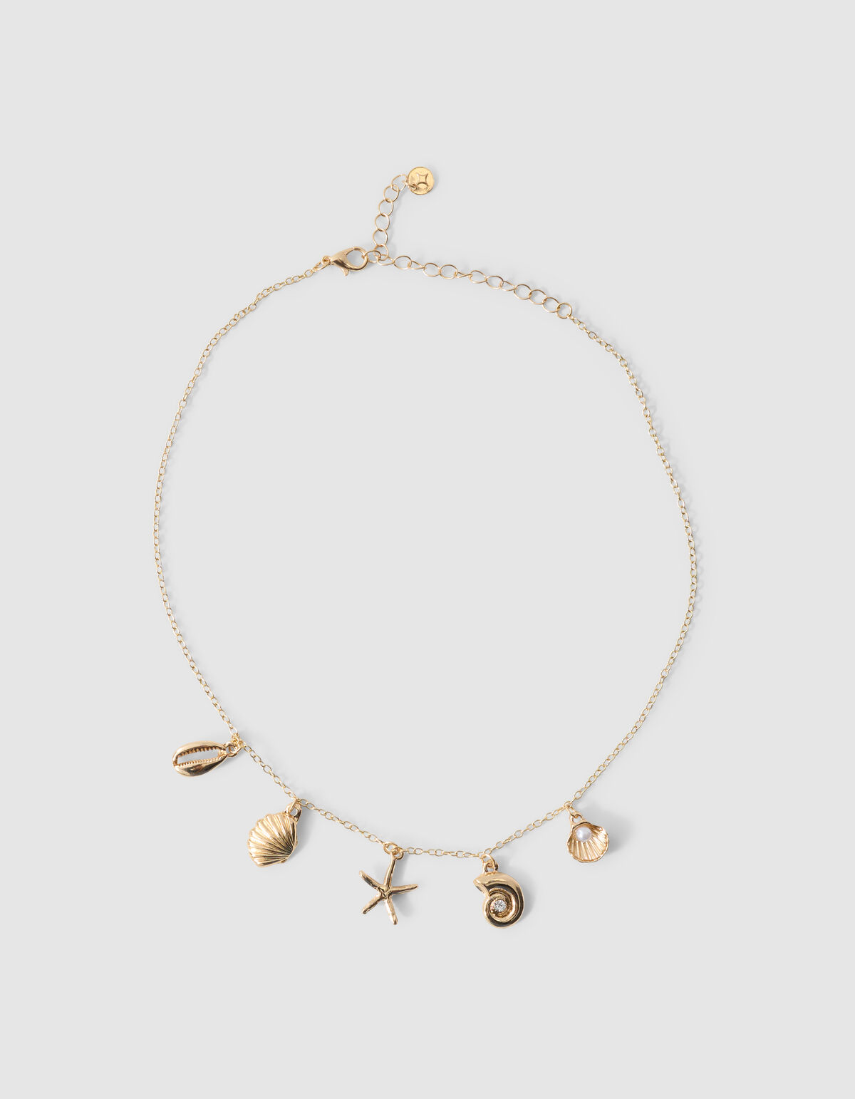 Muschel-Anh&auml;nger-Kette in Gold SHOEBY ACCESSOIRES