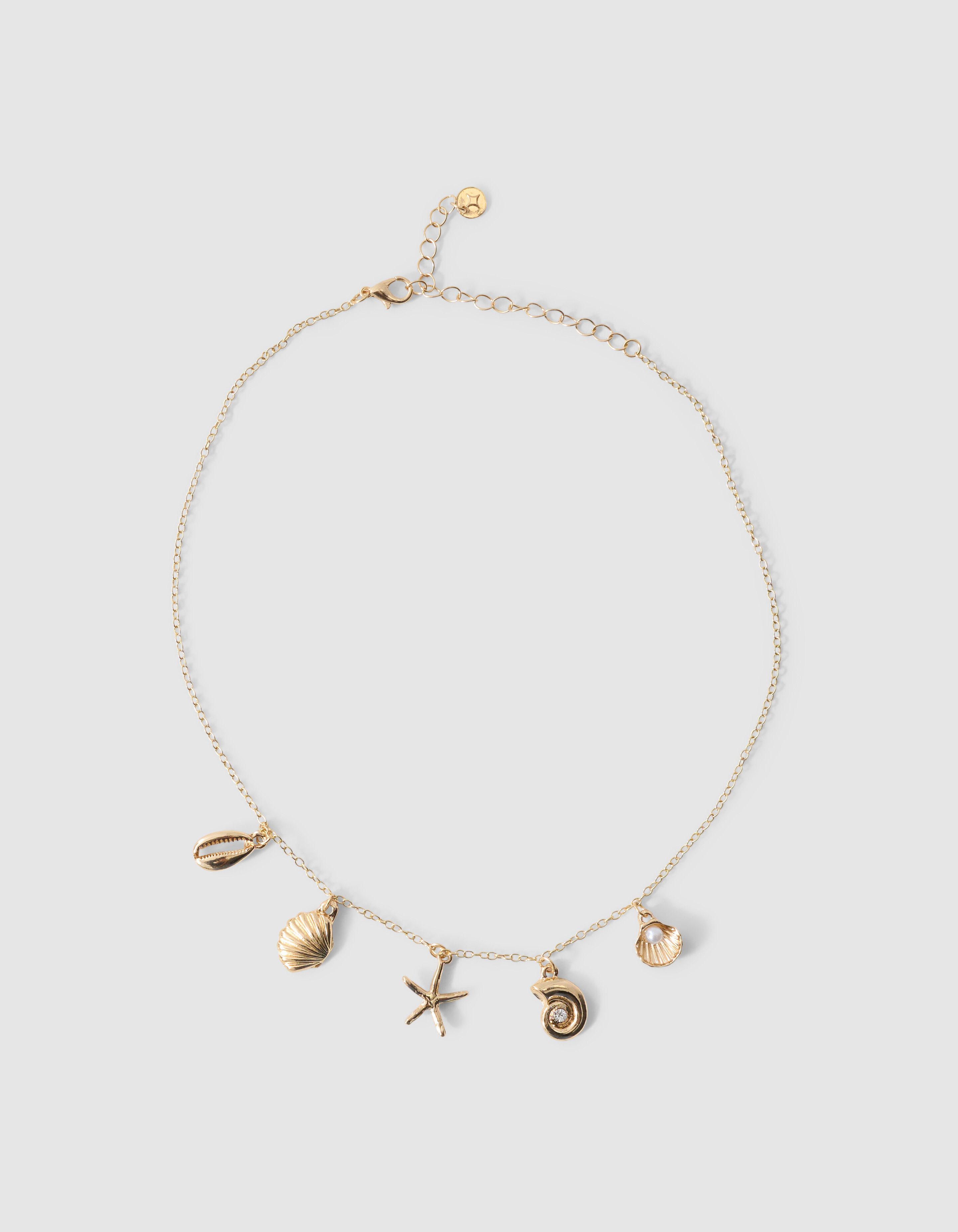 Muschel-Anh&auml;nger-Kette in Gold SHOEBY ACCESSOIRES