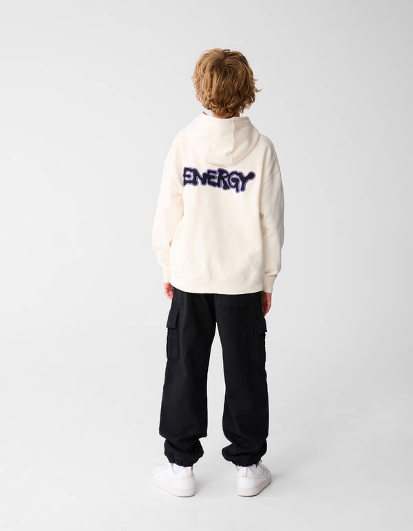 Energy Artwork Hoodie Gebrochen Wei&szlig; SHOEBY BOYS