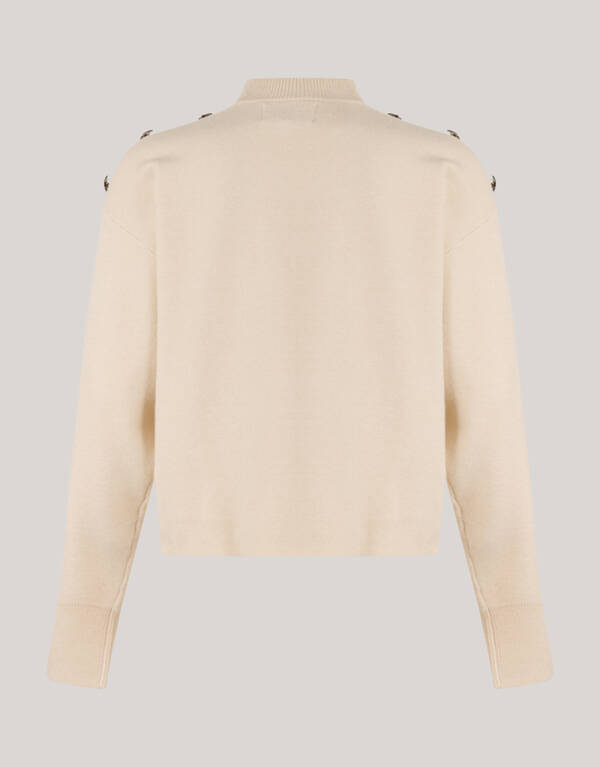 Knopf-Pullover Off White SHOEBY WOMEN