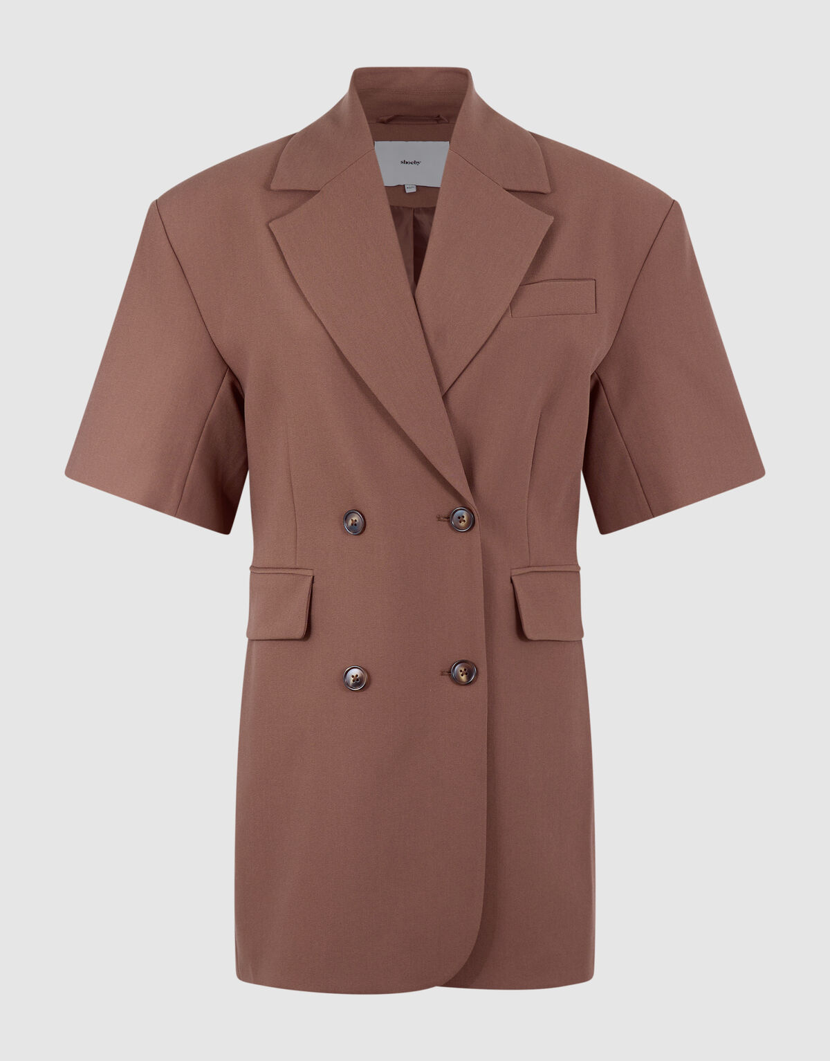 Blazerkleid mit kurzen &Auml;rmeln Braun SHOEBY WOMEN