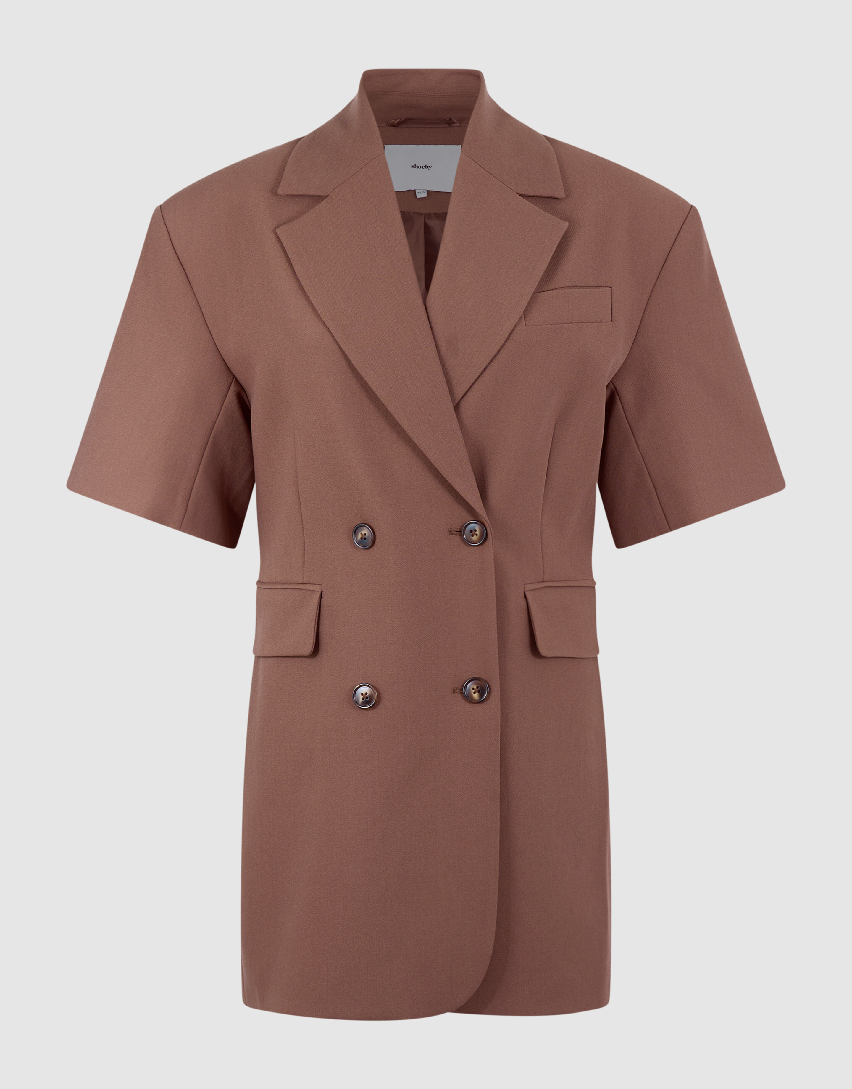 Blazerkleid mit kurzen &Auml;rmeln Braun SHOEBY WOMEN