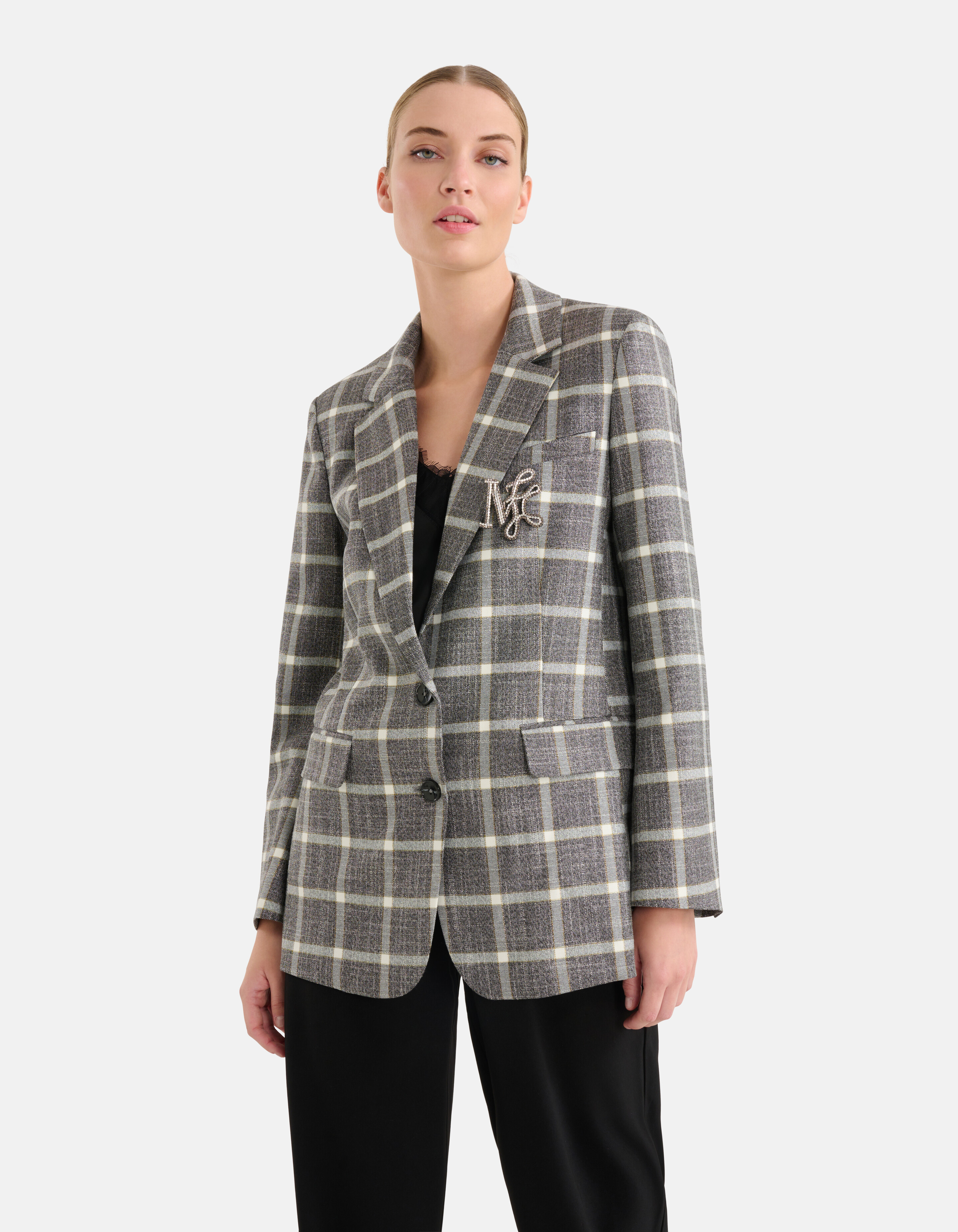 Karierter Blazer Grau von Mieke SHOEBY WOMEN