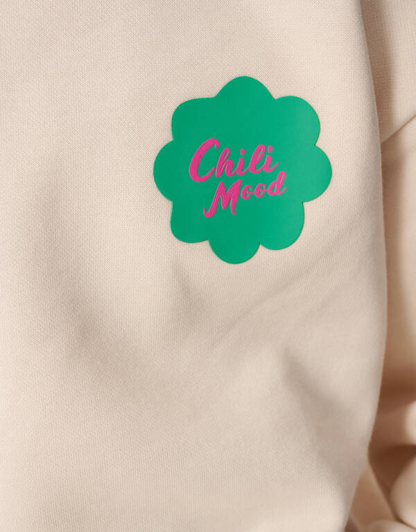 Peper Artwork Pullover Gebrochen Wei&szlig; SHOEBY GIRLS