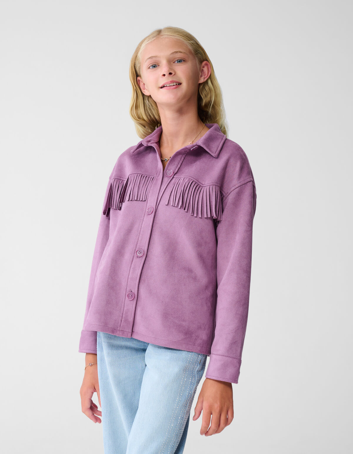 Suede Bluse Lila SHOEBY GIRLS