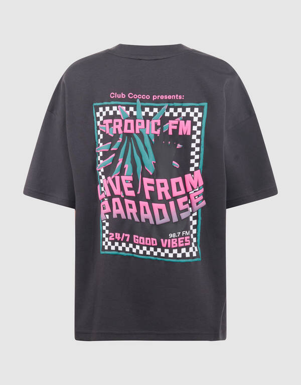 Tropic Artwork T-Shirt Dunkelgrau SHOEBY BOYS