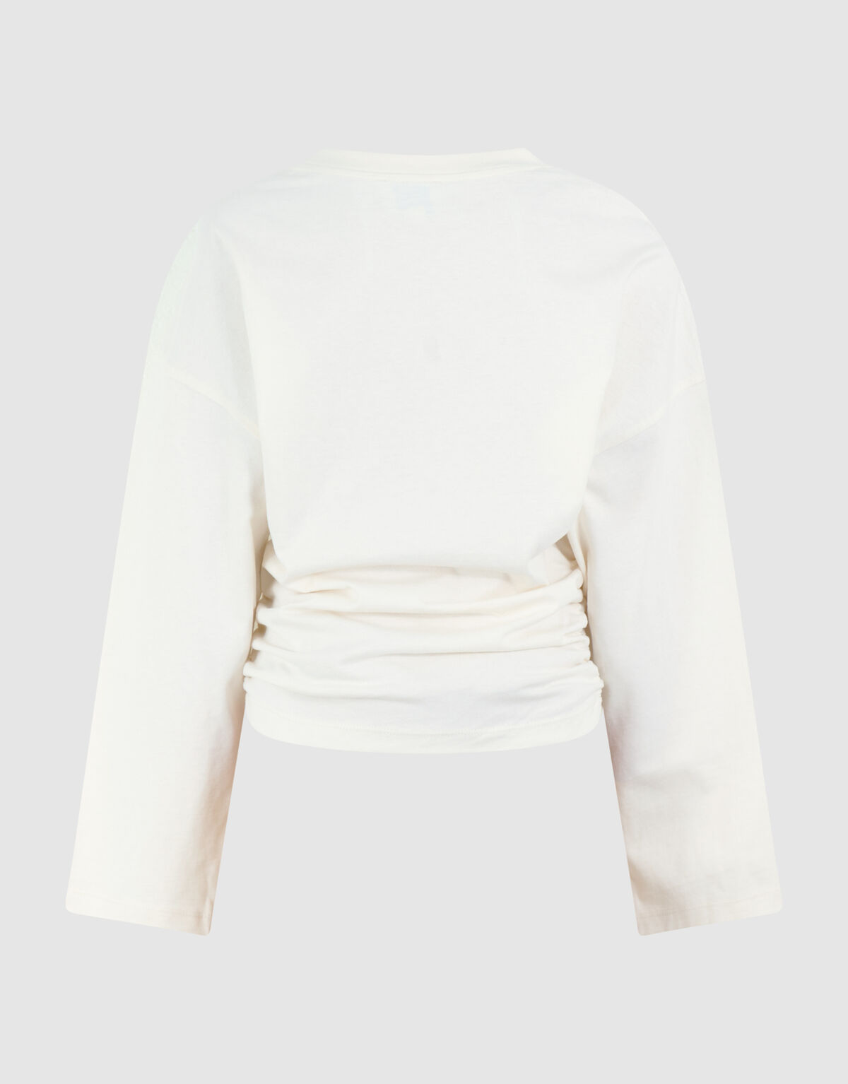 Langarmshirt mit Raffungen, gebrochenes Wei&szlig; SHOEBY GIRLS