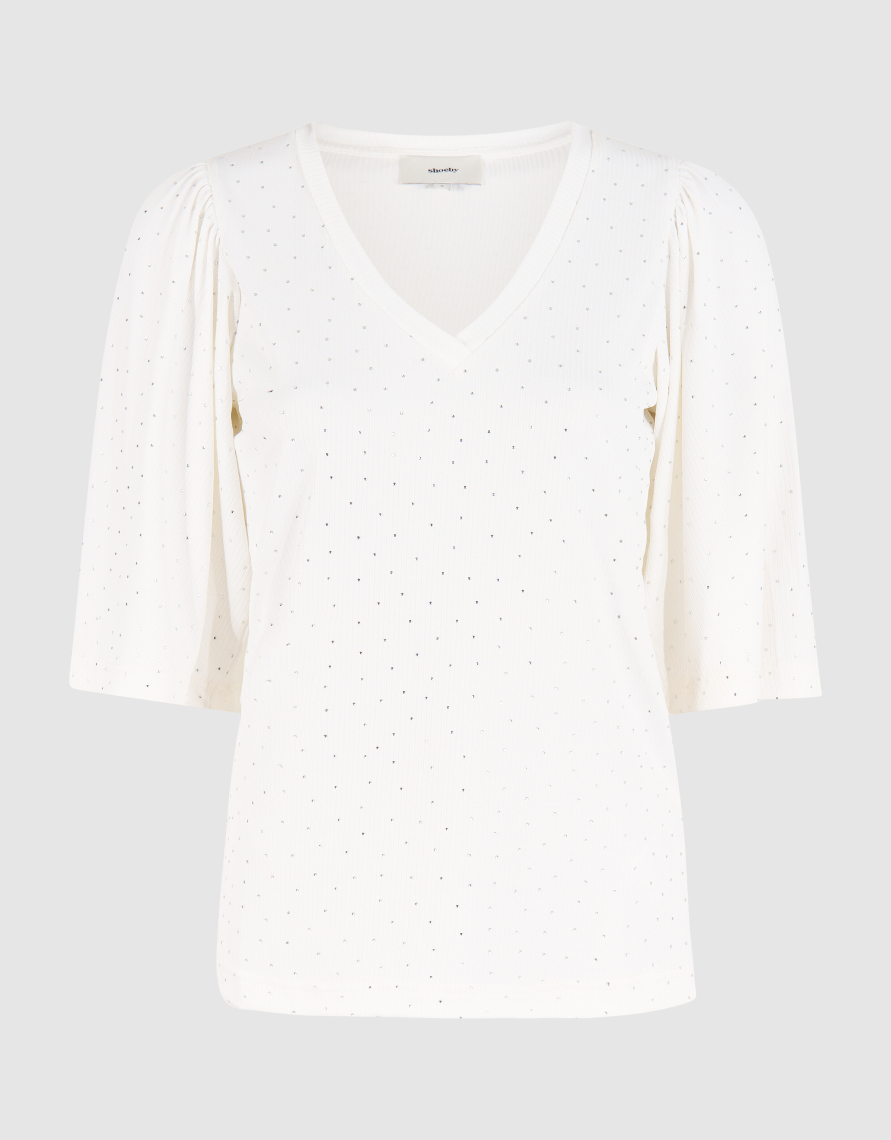 Strass-Rüschen-Top Off White SHOEBY WOMEN