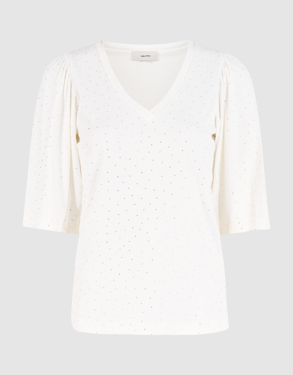 Strass-Rüschen-Top Off White SHOEBY WOMEN