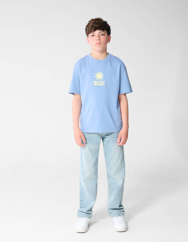 Market Artwork T-Shirt Blau SHOEBY BOYS