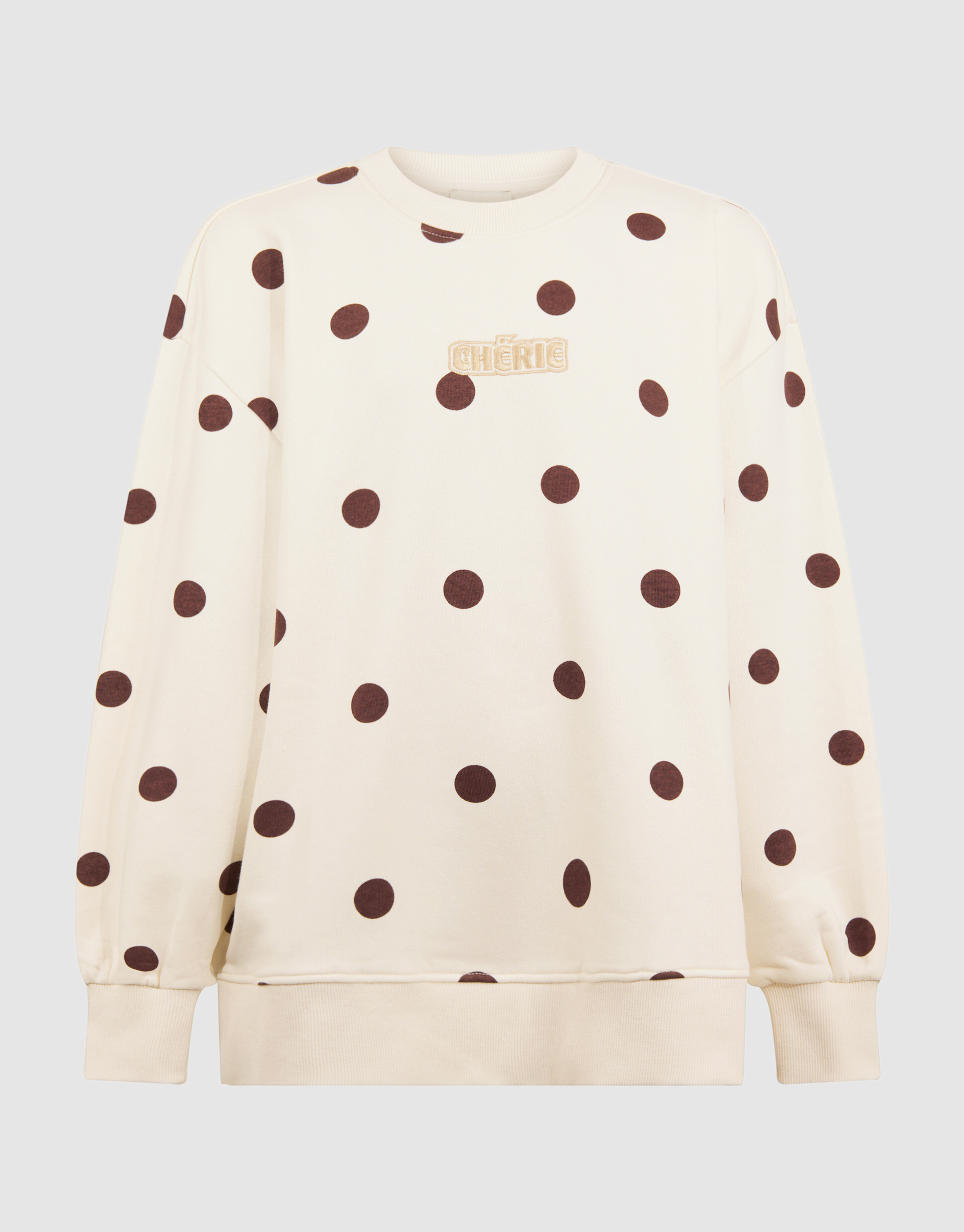 Polkadot-Pullover in gebrochenem Wei&szlig; SHOEBY GIRLS