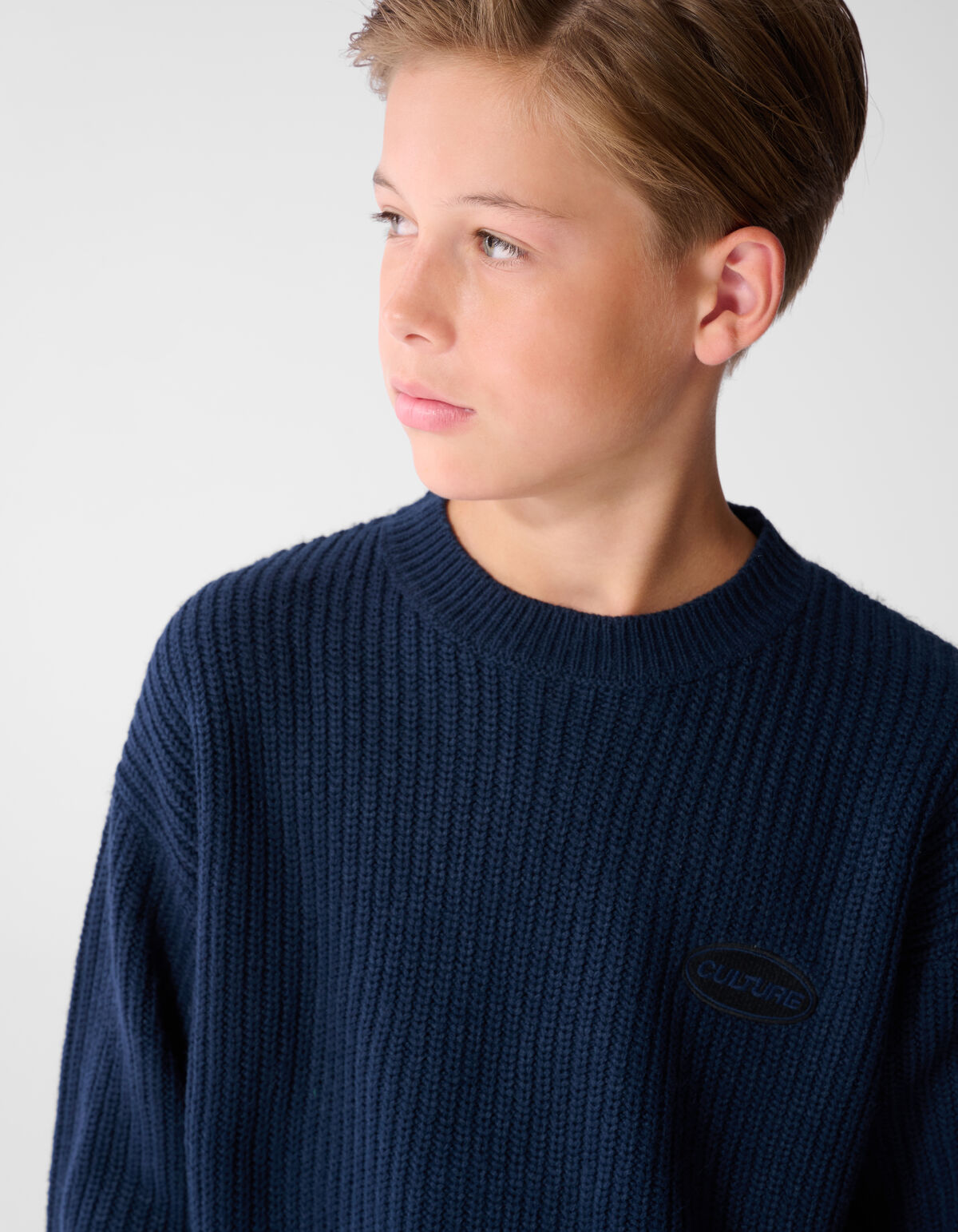 Relaxed Fit Embroidery Pullover Dunkelblau SHOEBY BOYS