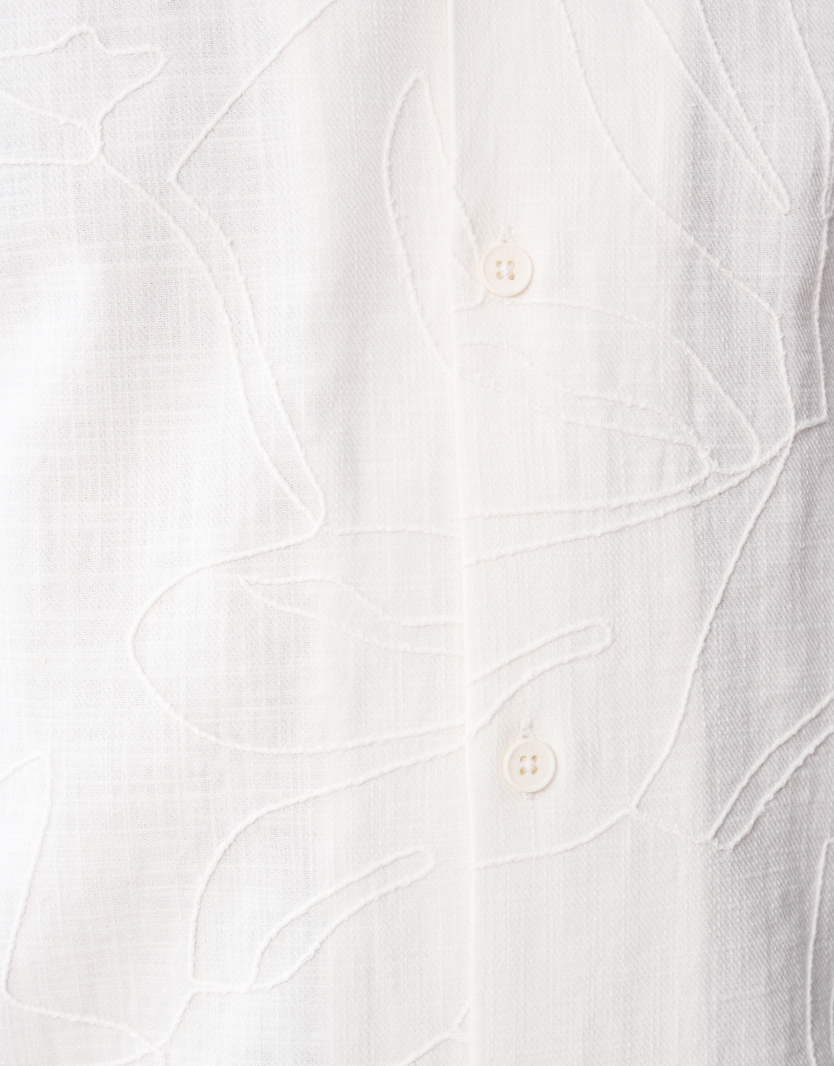 Blume Struktur Shirt Off White SHOEBY MEN
