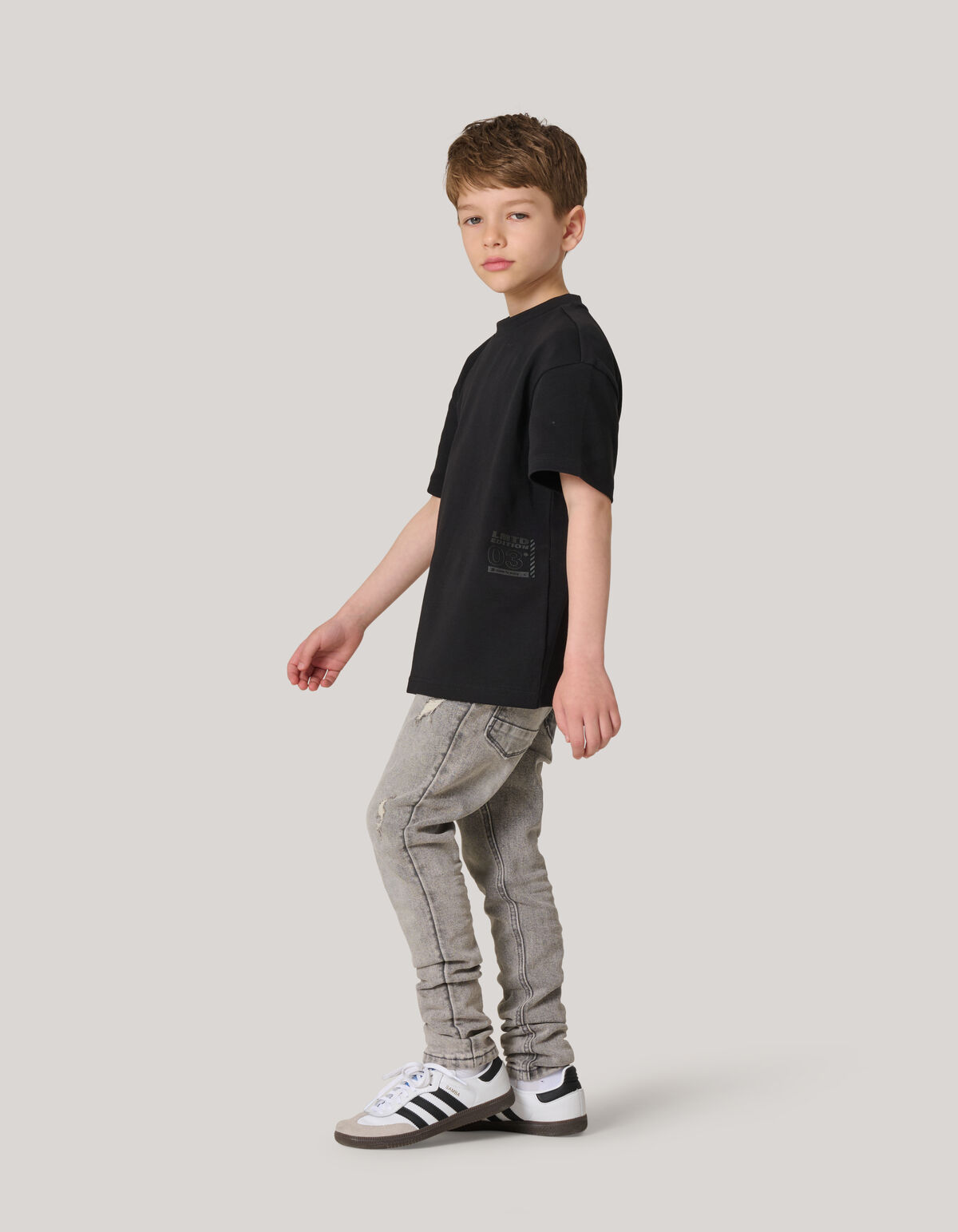 Schweres Basic-T-Shirt Schwarz SHOEBY BOYS