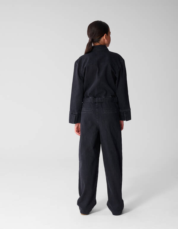 Schwarzer Jeans-Overall mit l&auml;ssiger Passform SHOEBY GIRLS
