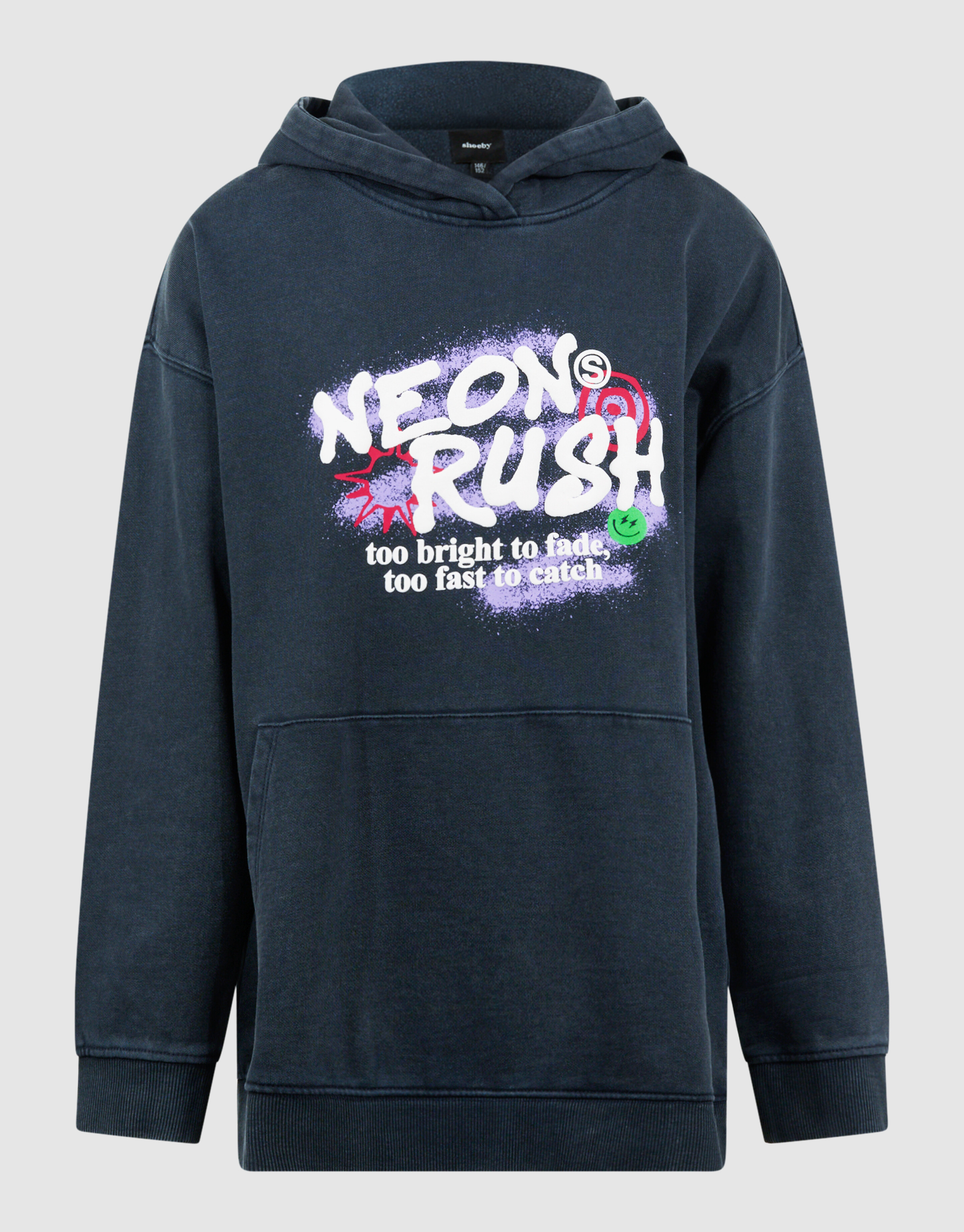 Neon Rush Artwork Hoodie Grau SHOEBY BOYS