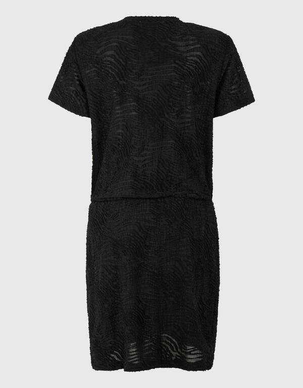 Zebra-Jersey-Kleid Schwarz SHOEBY WOMEN