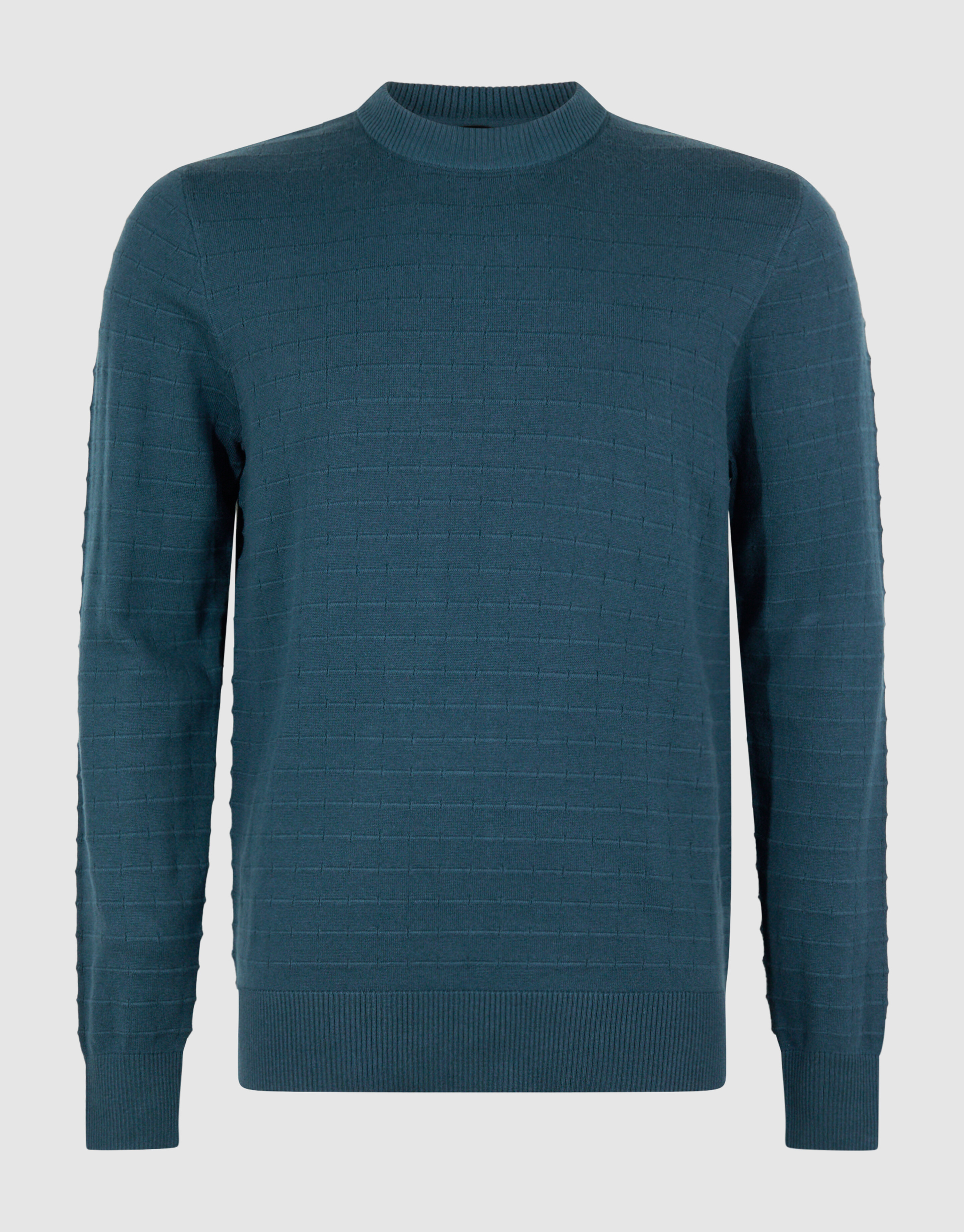 Strukturierter Strickpullover Dunkelgr&uuml;n SHOEBY MEN